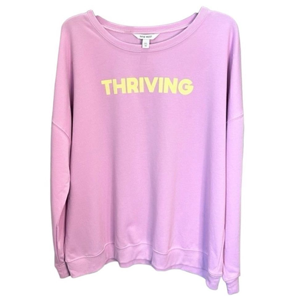 NWT Nine West sweatshirt lilac purple size 2XL